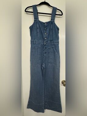 aerie Light Blue Denim Jumpsuit